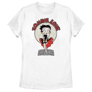 Women's Betty Boop Valentine's Day Zombie Love Dress T-Shirt - 1 of 4