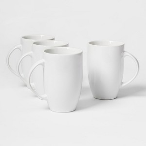 22.31oz Porcelain Coffee Mug White - Threshold™: Traditional Style, Microwave & Dishwasher Safe, Hot Beverages - 1 of 2