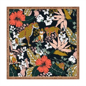Marta Barragan Camarasa Animal print dark jungle Rectangular Bamboo Tray - Deny Designs - 1 of 2