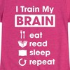 Girls' - Instant Message - I Train My Brain Fitted Short Sleeve Graphic T-Shirt - 2 of 4