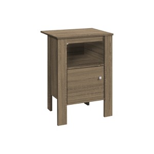 FONTOI Rectangle End Table, with Storage Space, Side Table, Nightstands for Living Room Bedroom, Brown, 17.25"*24.25"*14" - 1 of 4