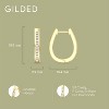 Gilded Lab-Grown Diamond Channel Set Hoop Earrings for Women in 925 Sterling Silver and 14KT Yellow Gold-Plated | 1/4, 1/2, 1 Carat Total Weight - 4 of 4