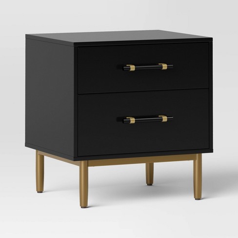 Black metal deals nightstand target