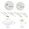 Smarty Had A Party White w/ Gold Pearl String Round Plastic Tableware Set - 60 Sets - 3 of 4
