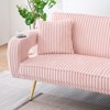 SKRAN 74” Corduroy Sofa, 2 Seater Fabric Sofa with Deep Seat, Adjustable Backrest and Cup Holder, Gold Metal Legs for Living Room, Bedroom - 4 of 4