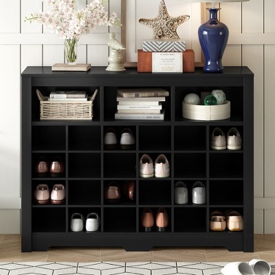 LOVMOR Sleek Design 24 Shoe Cubby Console