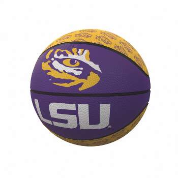 NCAA LSU Tigers Repeating Logo Mini-Size Rubber Basketball