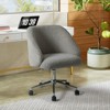 Joah Mid Century Modern Boucle Ergonomic Swivel and Height-adjustable Task Office Chair | ARTFUL LIVING DESIGN - 3 of 4