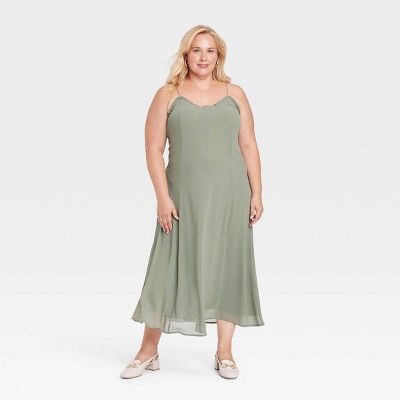 Women's Chiffon Ruffle Maxi Dress - A New Day™