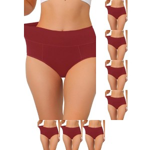 INSPIRE CHIC Women's High-Waisted Available in Plus Size Tummy Control Briefs 8 Packs - 1 of 4