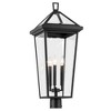 Regence 28.75 inch 3 Light Outdoor Post Light with Clear Glass in Textured Black - 2 of 4