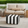 Sorra Home Subrella Bean Fabric Outdoor Patio Pouf - 2 of 4