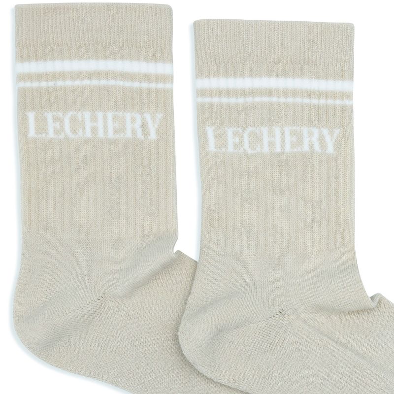 LECHERY® Unisex Varsity Striped Half-crew Socks (1 Pair), 3 of 4