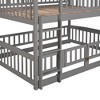 Okak Twin Over Twin Solid Wood Bunk Bed with Slide & Ladder & Safety Fence Low Bunkbeds for Toddler Kids Teens Easy Assemble Space-Saving, Gray - 4 of 4