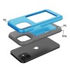 Reiko TPU PC Hybrid 2-in-1 Flip Card Holder Phone Case for Apple iPhone 12 Mini in Blue - 4 of 4