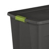 Sterilite Stackable 35 Gallon Storage Tote Box with Latching Container Lid for Home and Garage Space Saving Organization, Gray - image 3 of 4