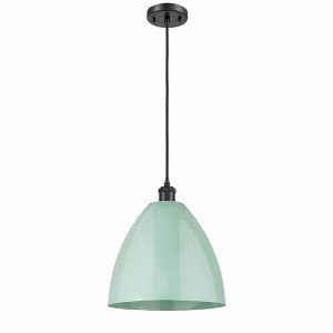Plymouth Dome - 1 Light Cord Hung Mini Pendant In Industrial Style-14.75 Inches Tall and 12 Inches Wide - 1 of 1