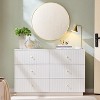 SinCiDo 6 Drawer Fluted Dresser, 47" Wide Wood Chest of Drawers with Deep Storage, Modern Storage Organizer for Bedroom, Living Room - 3 of 4