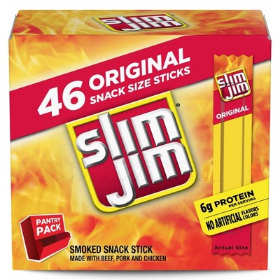 Slim Jim Original Smoked Snack Size Sticks – 12.88oz/46ct : Target