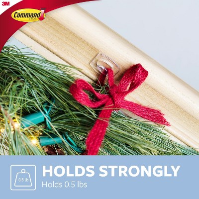 Clear Plastic Mini Self-Adhesive Wall Hooks, 18-Pack