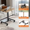 Lyngins Mobile Height-Adjustable Small Desk, Standing Desk with Wheels, Compact Computer Desk, Overbed Table/Home Office Desk for Workplaces - 4 of 4