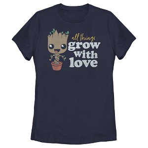 Women's Guardians of the Galaxy Groot All Things Grow with Love T-Shirt - 1 of 4