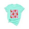 Simply Sage Market Women's Love Stacked Bold Short Sleeve Graphic Tee - 2 of 4