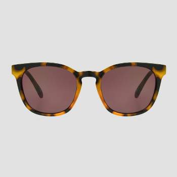 Women's Tortoise Shell Print Square Key Hole Sunglasses - Universal Thread™ Brown