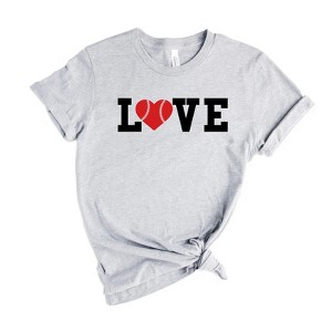 Simply Sage Market Women's Love Baseball Colorful Short Sleeve Graphic Tee - 1 of 3