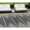 Charcoal And Ivory Abstract Washable Indoor Outdoor Area Rug - 2 of 4