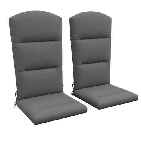 Outsunny Adirondack Chair Cushions Outdoor Chair Cushions With Seat Cushion Back Cushion And Ties Water Repellent Replacement Patio Seat Pads Gray Target