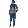 Ashford & Brooks Men's Adult Mink Fleece Hooded One-Piece Union Suit Pajamas - 4 of 4