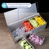 Aoibox Chilled Condiment Server with Lid, Stainless Steel Ice Tray with 5 Removable Compartments for Food, Toppings & Condiments - 3 of 4