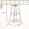 National Public Seating 6200 Series Heavy-Duty 24.5" to 32.5" Height Adjustable Steel Stool with 14" Round Seat Pan, Supports Up to 500 Pounds, Gray - 3 of 4