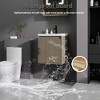 KTMBDW Floating Bathroom Vanity with Sink, Single Sink Wall Mounted Bathroom Vanity, White Ceramic Basin Top for Small Space - 2 of 4