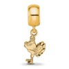 Black Bow Jewelry 14k Yellow Gold Plated Sterling Silver Virginia Tech Hokies NCAA Bead Charm - 3 of 4