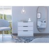 CAVINAS Wooden Dressers for Bedroom, Wooden Antique 3 Drawer Dresser, Corridor Storage Chest of Drawers for Living Room, Gray - 2 of 4