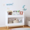 KTMBDW 3-Tier Kids Bookshelf - Toddler Book Display Shelves for Classrooms, Playrooms, and Nursery - Wooden Children Book Rack (White) - 3 of 4