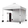 Garvee 10x10 Pop Up Canopy Tent, Portable Instant Commercial Canopy with 1 Sidewall  and Sandbags, White - 2 of 4