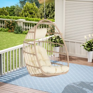 Outdoor Garden Rattan Egg Swing Chair Hanging Chair - 1 of 4