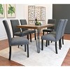 NicBex Dining Room Table Set for 6 Morden Dining Table Set with Wooden Tabletop, Metal Legs and 6 Upholstered Chairs for Dining Room - 3 of 4