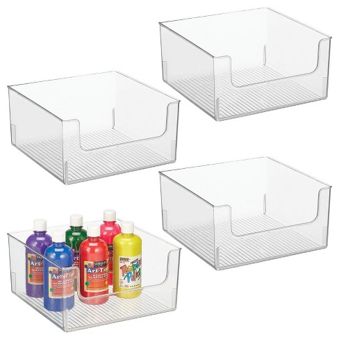 Mdesign Linus Front Dip Storage Bin Cubby Organizer, 4 Pack - 12 X 12 X 6 :  Target