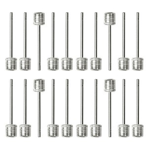 Unique Bargains Metal Air Pin for Football Basketball Soccer Inflating Pump Needle Silver Tone 1.5" x 0.3" 20 Pcs - 1 of 4