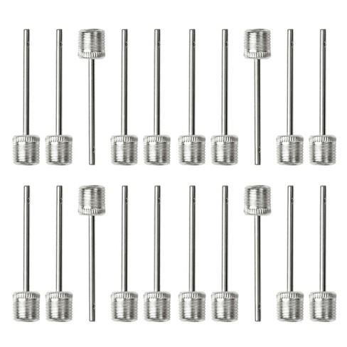 Unique Bargains Metal Air Pin for Football Basketball Soccer Inflating Pump  Needle Silver Tone 1.5 x 0.3 20 Pcs