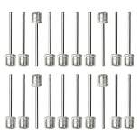 Unique Bargains Metal Air Pin for Football Basketball Soccer Inflating Pump Needle Silver Tone 1.5" x 0.3" 20 Pcs