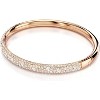 Meteora Snow Pave Bangle, Rose Gold Tone Metal Bracelet with Clear Crystals, Sparkling Jewelry - 2 of 4