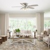 Parrot Uncle 52" Modern Chrome Chandelier Flush Mount Ceiling Fans with Light and Remote - 3 of 4