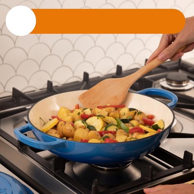Marine Blue 3.8-Quart Enameled Cast Iron Braiser with Cover