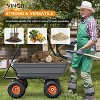 VINGLI Dump Cart Wagon, 440LBS Quick-Release Dump Wheelbarrow, All-Terrain 10" Tires Garden Wagon for Yard, Lawn and Outdoor Use - 2 of 4