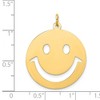 Black Bow Jewelry 14k Yellow Gold Polished Cutout Smiley Face Pendant, 25mm (1 inch) - 4 of 4